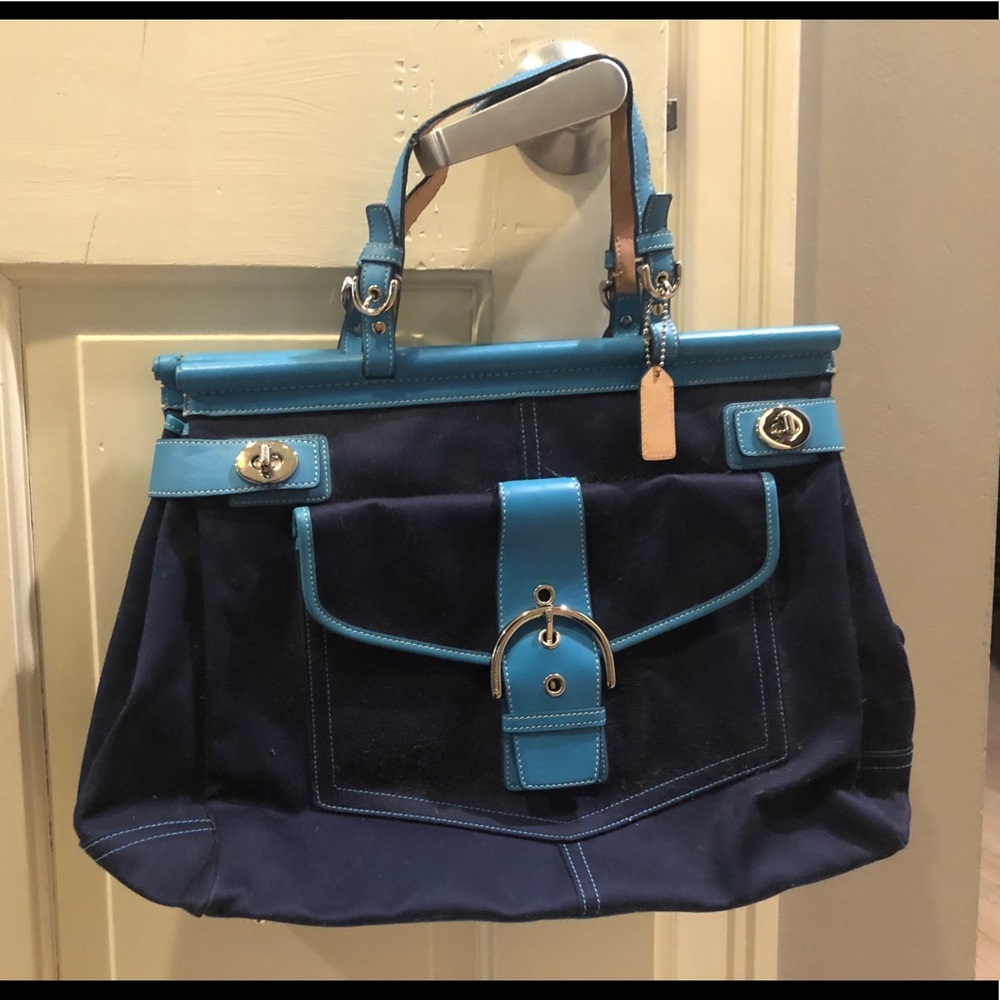 Coach Canvas/Leather Hampton Tote